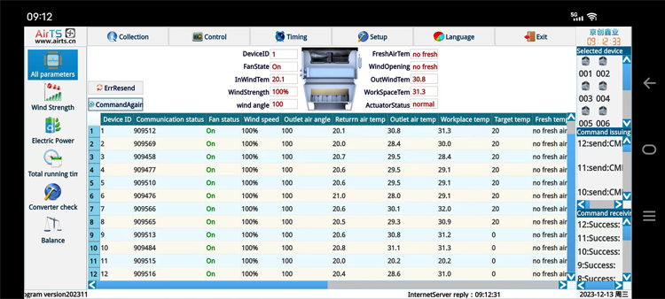 Airts Air Condition Controller Monitoring System for Large Spaces Air Conditioners