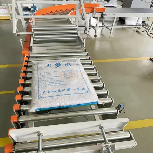 Grabbing conveyor line