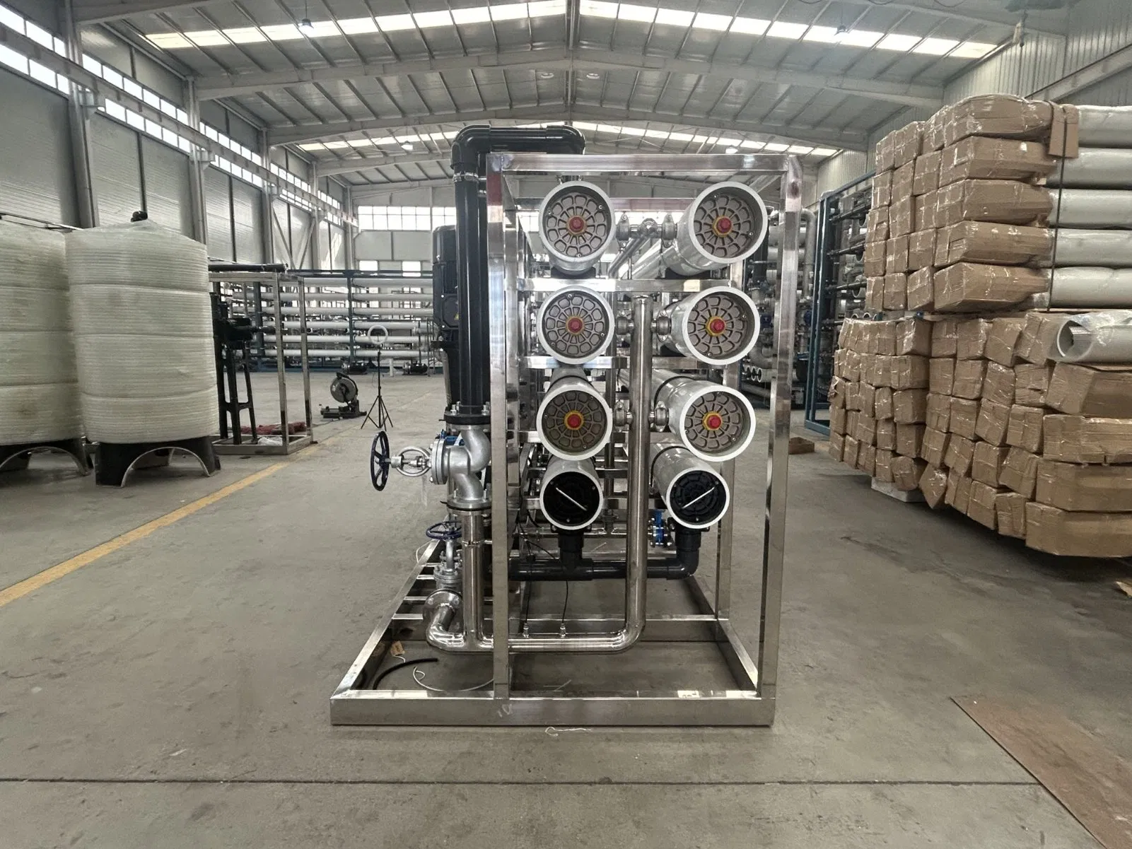 Hot Selling Industrial Water Purifier System with PLC Control Engine &amp; Gearbox Reverse Osmosis 1 Year Warranty 1000L/Hour