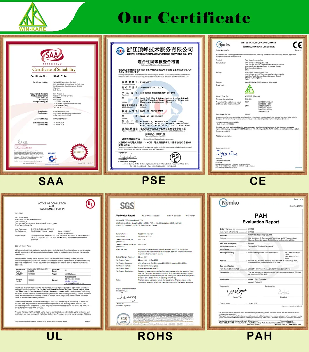 Product Certifications