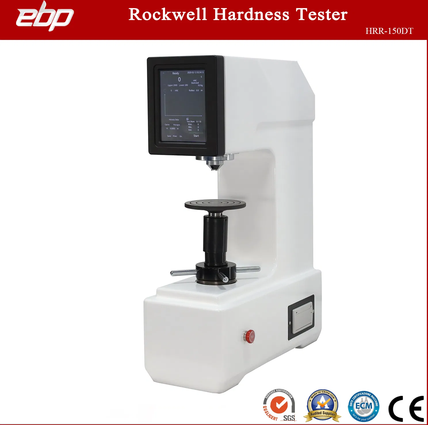 Digital Twin Rockwell and Superficial Rockwell Hardness Tester with Touch Screen