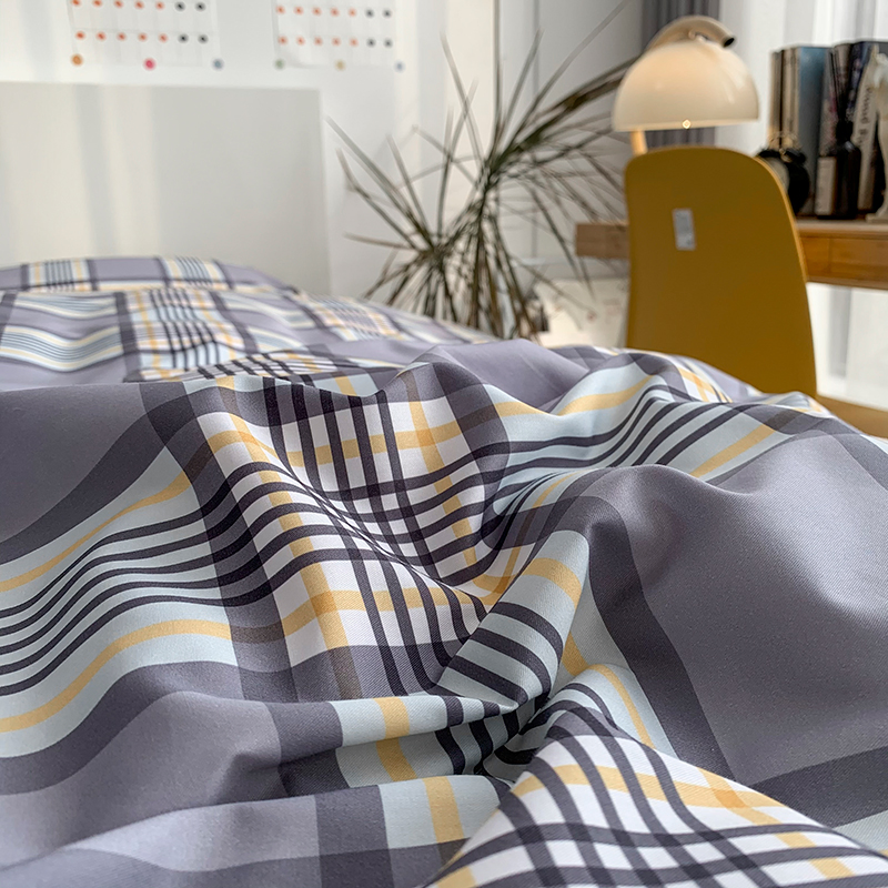 Premium 4 PCS 100%Cotton Digital Printing Striped Bedding Set Twin Full Queen King Size Bedsheets Bed Set Bedding Set