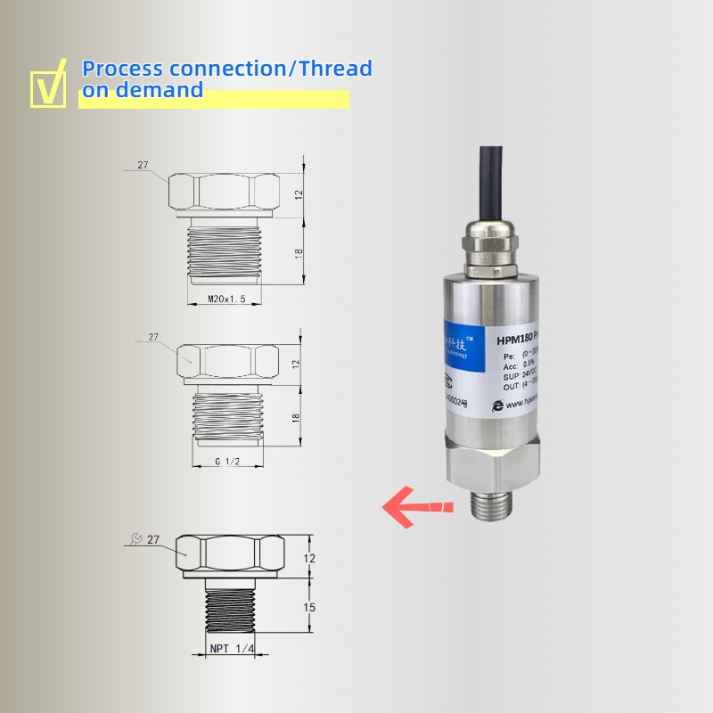 Cost-effective 4~20mA Universal Industrial gauge Pressure sensor transmitter Transducer water oil pressure