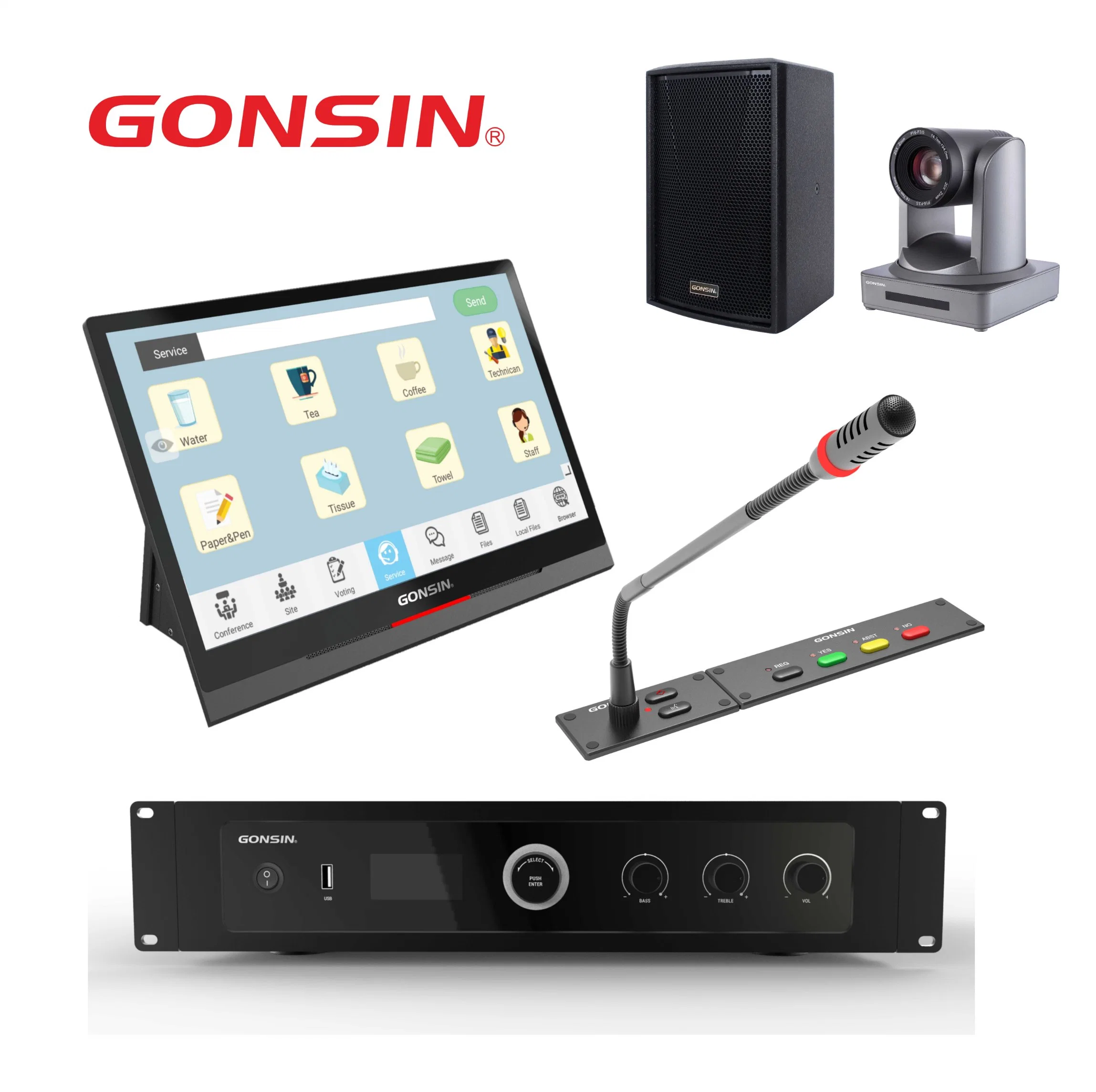 Digital Microphone Paperless Audio Conference System with Share Screen Function