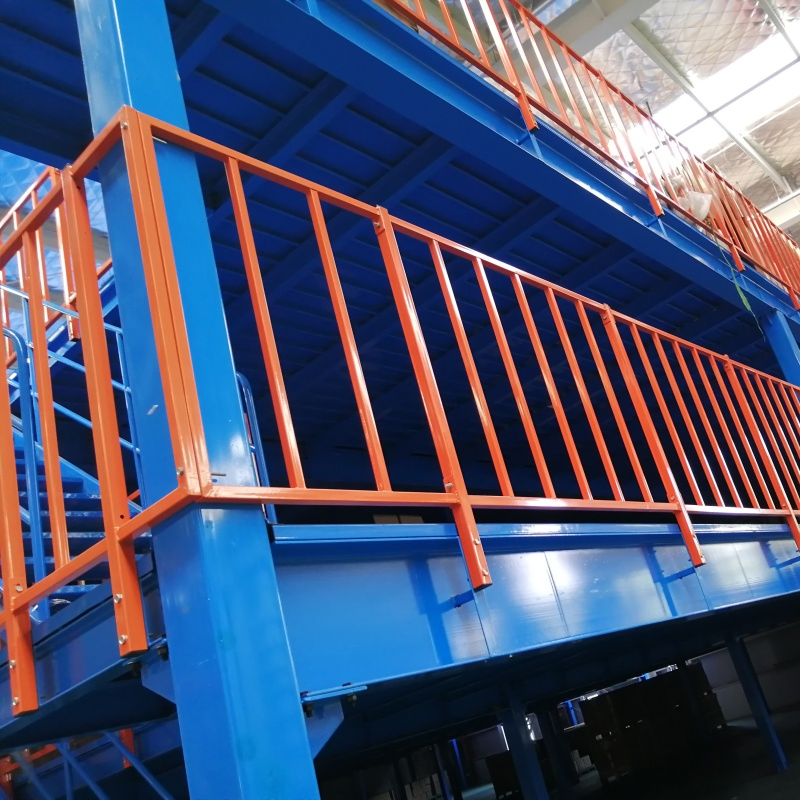 Dezhou Direct Factory Industrial Durable CE-Certified Powder Coated Steel Platform Warehouse Storage