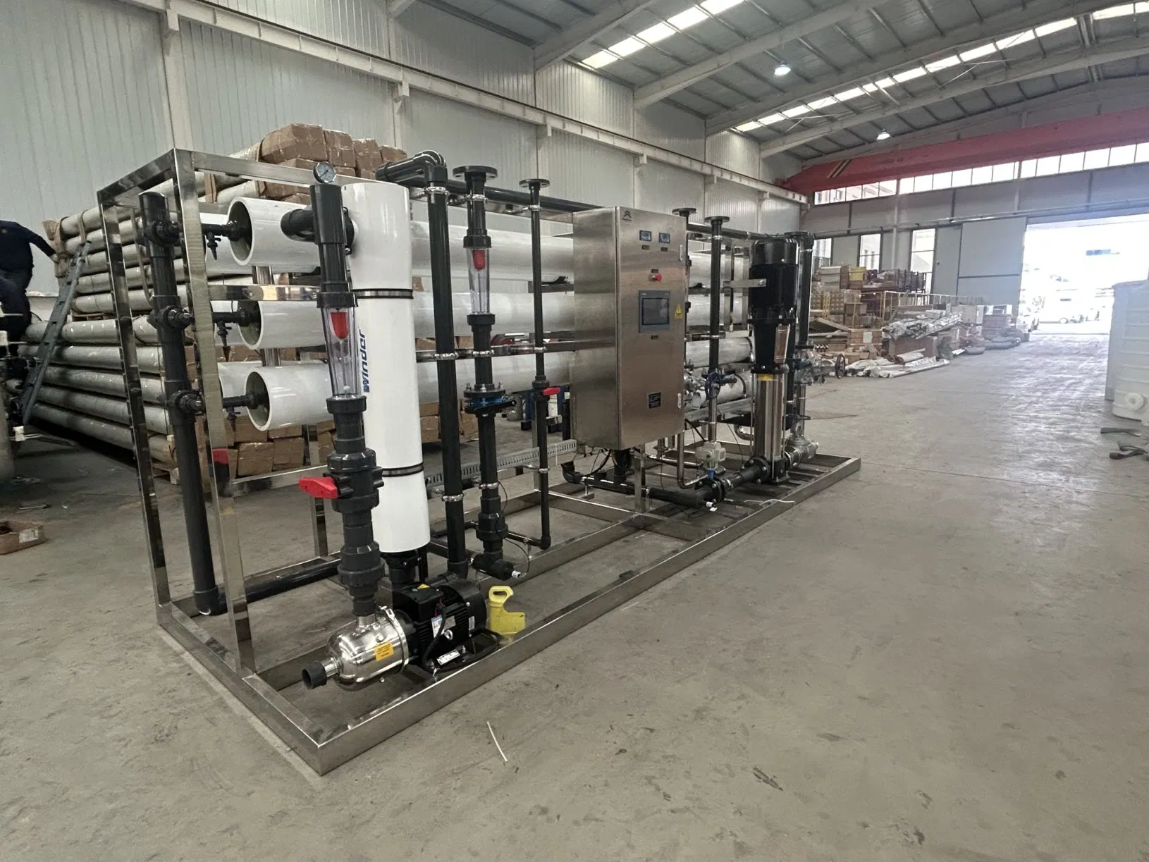 Hot Selling Industrial Water Purifier System with PLC Control Engine &amp; Gearbox Reverse Osmosis 1 Year Warranty 1000L/Hour