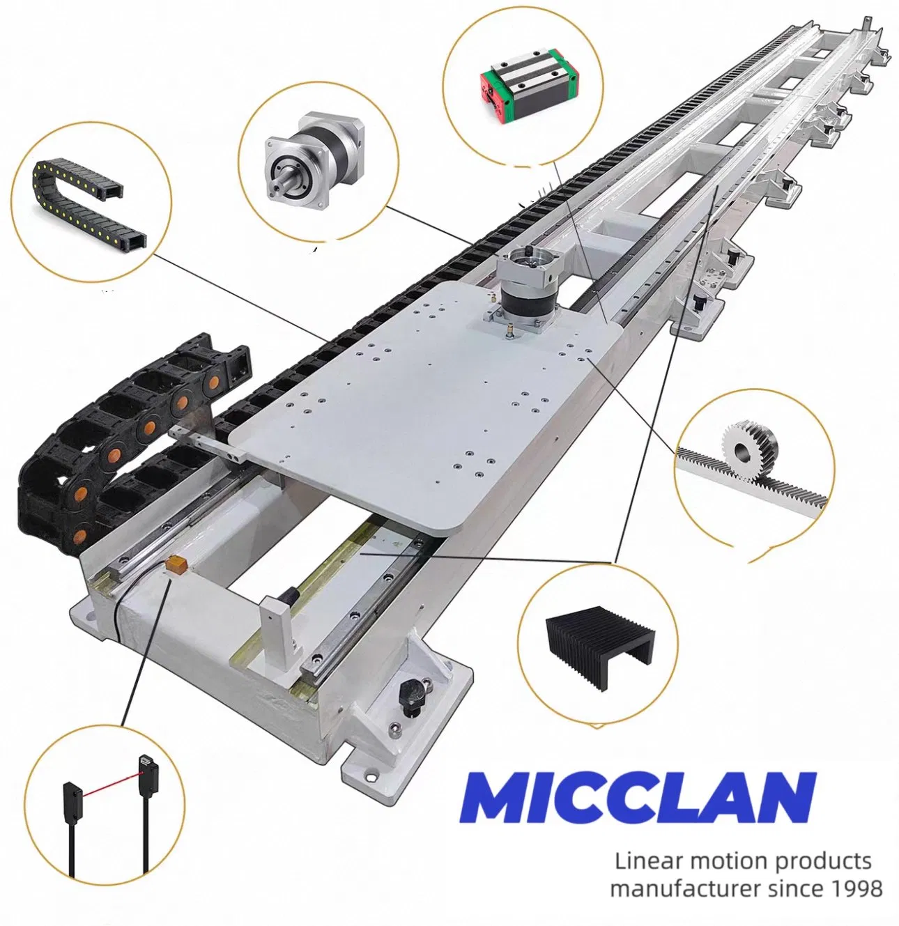 Heavy-Duty 7th Axis Linear Rail System for Extended Travel Applications