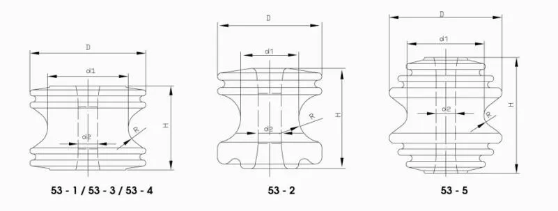 Dimensiones de aislador de porcelana