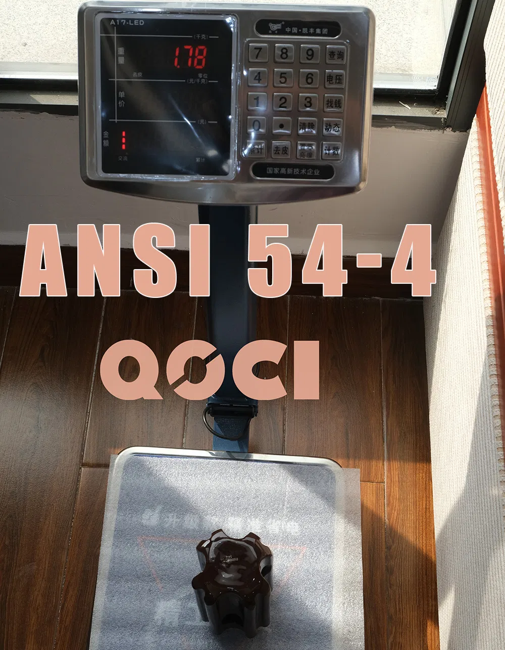 33kv ANSI 54-4 Aislador de porcelana de baja tensión para línea de transmisión