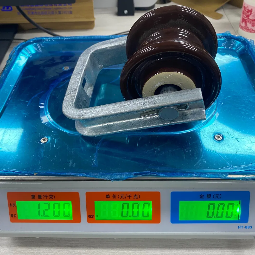 Soporte de hierro con aislador de porcelana, gancho de aislador, hardware de línea de postes