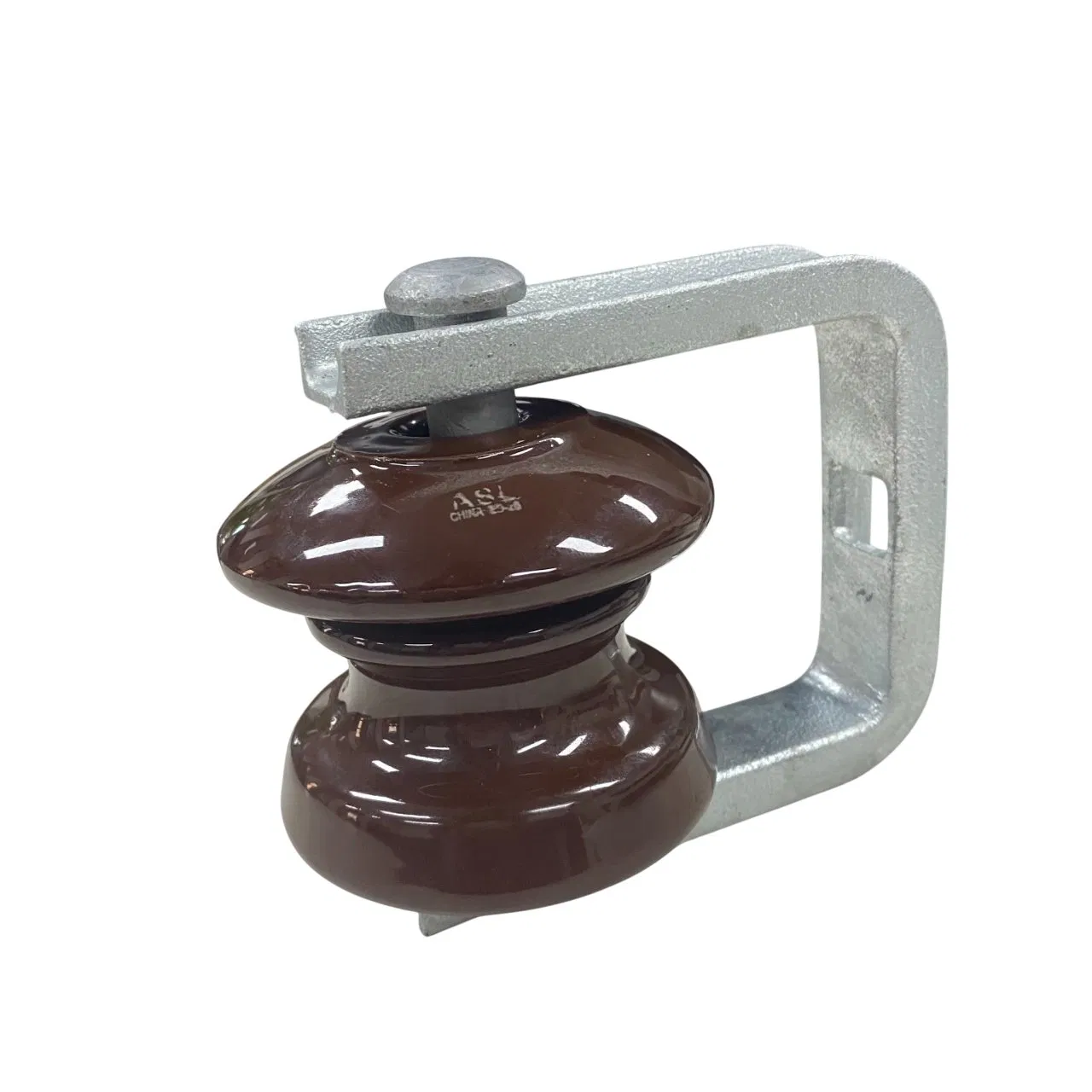 Soporte de hierro con aislador de porcelana, gancho de aislador, hardware de línea de postes