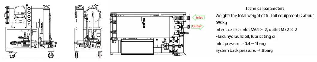 Aparato de purificación de aceite de transformador de alta vacuidad de doble etapa para aceite lubricante e hidráulico