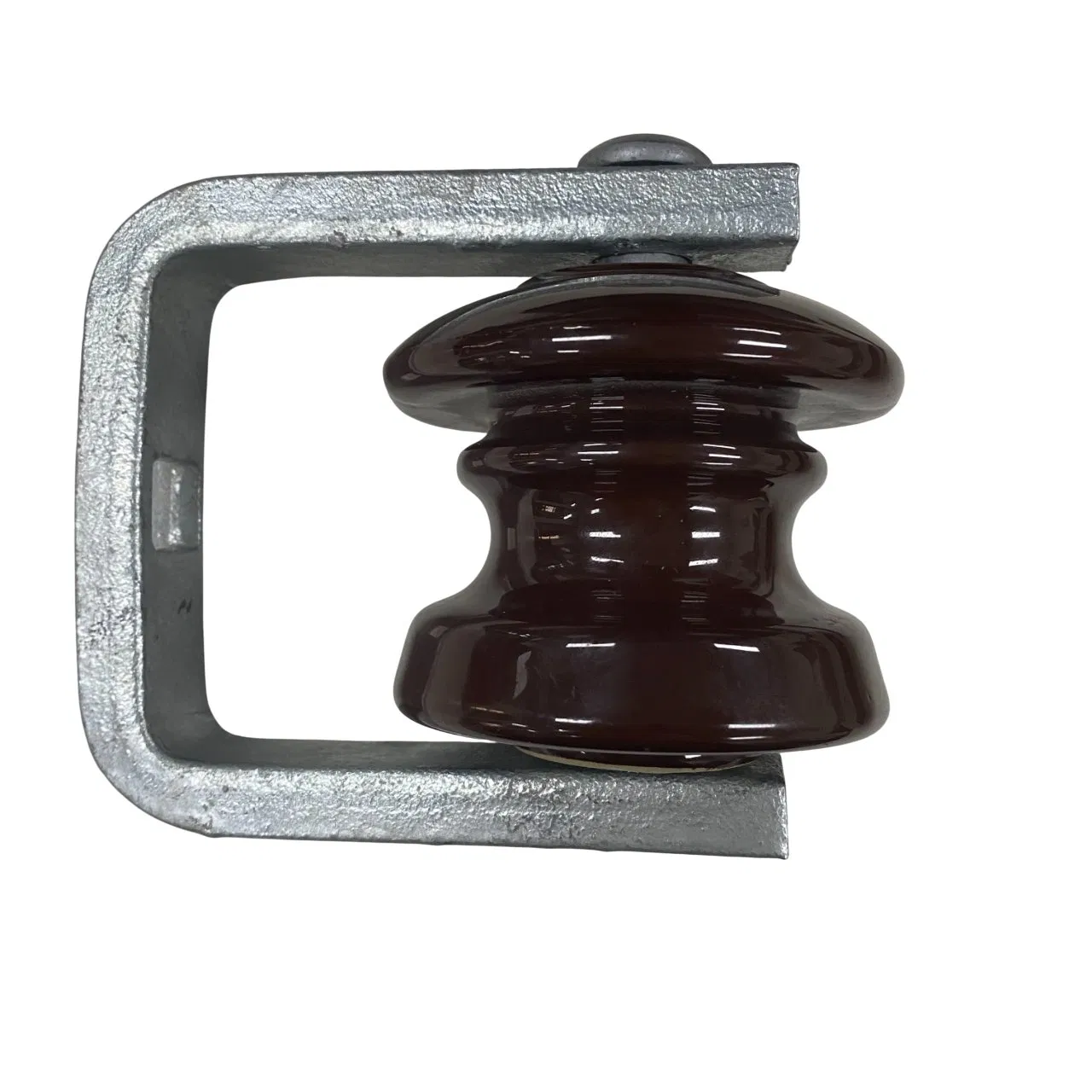 Soporte de hierro con aislador de porcelana, gancho de aislador, hardware de línea de postes