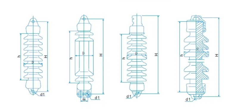 33kv Aislador de varilla larga de porcelana