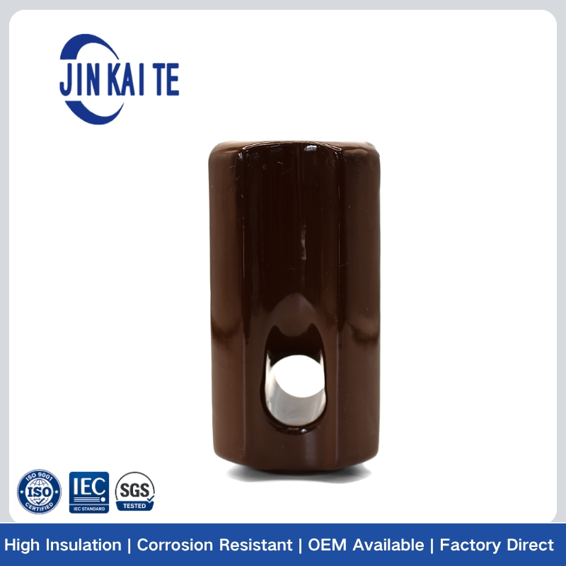 Insulador de porcelana tipo bobina de la serie ANSI 54 para 0.4kv-1kv línea de distribución de baja tensión tensión de cable de soporte