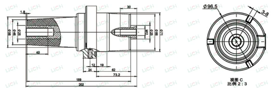 12KV Alta calidad sin impureza aparato de dos lados bujes con agujeros Casquillo aislante de manguito aislado para unidad principal de anillo