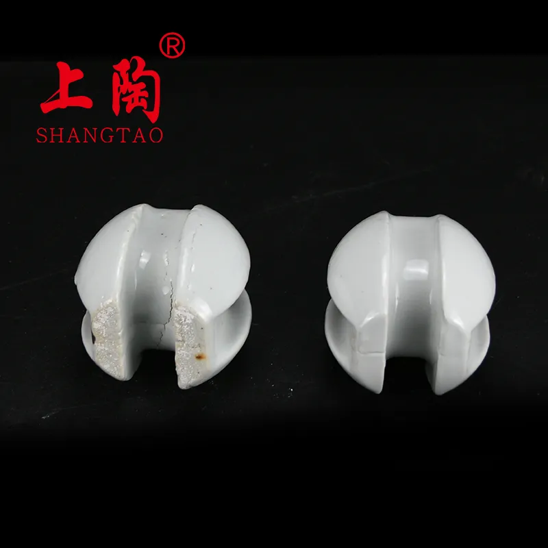 Aisladores eléctricos de cerámica de porcelana para cercas eléctricas de baja tensión