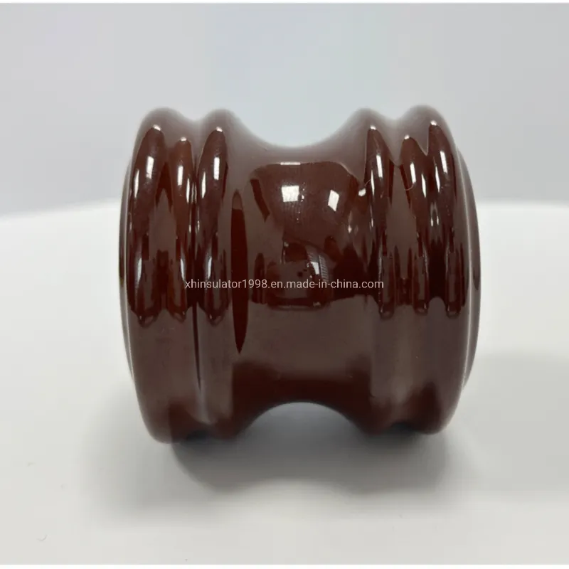 Aislador de carrete de porcelana eléctrica de baja tensión ANSI 53-1