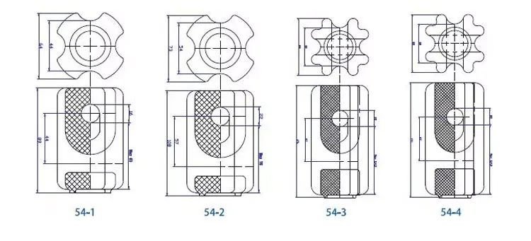 Insulador de tensión de porcelana eléctrica de la serie ANSI 54-3
