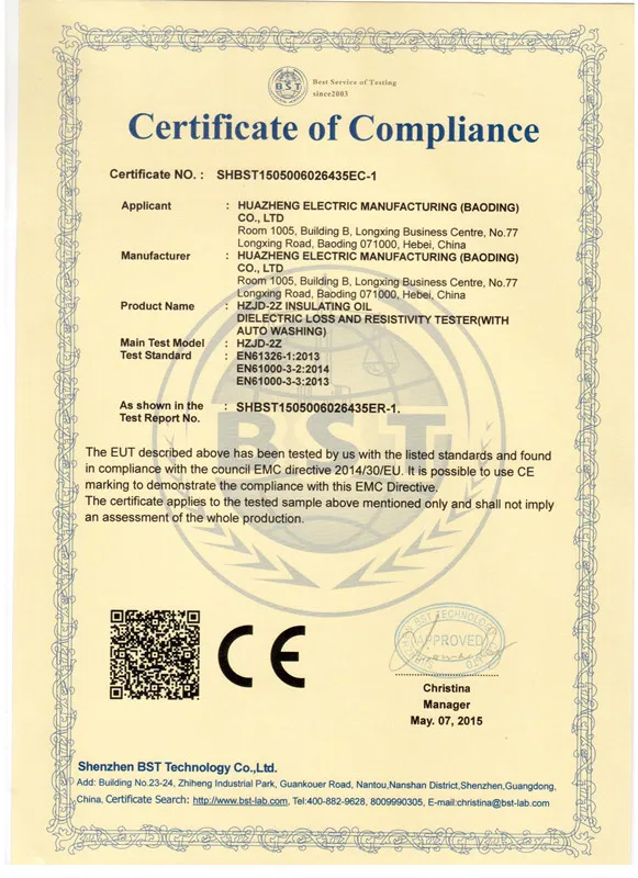 Aparato de Pruebas de Tan Delta de Aceite Aislante Instrumento de Medición de Pérdida Dielectrica