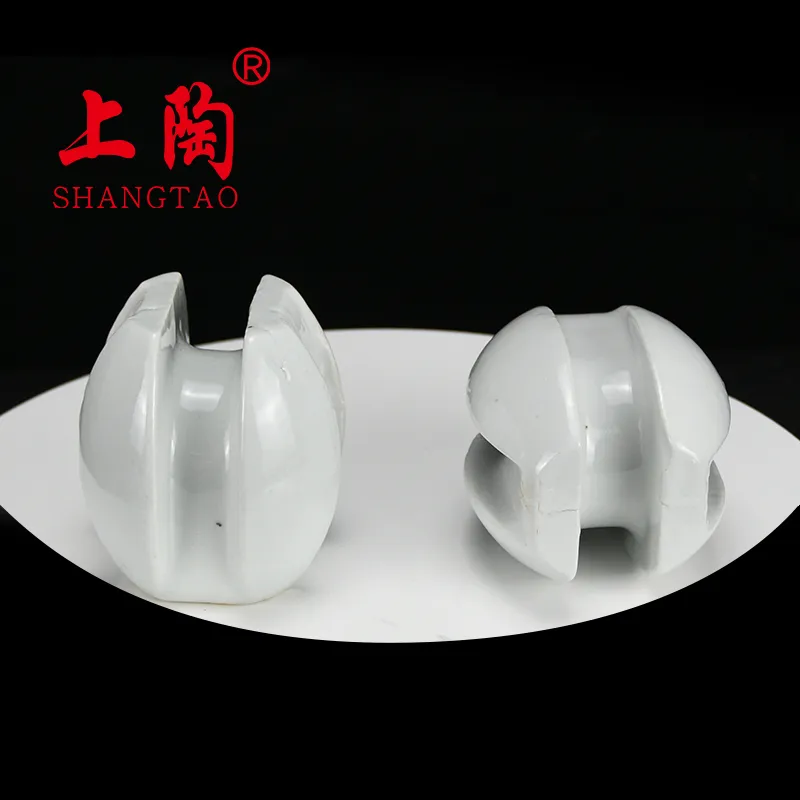 Aisladores eléctricos de cerámica de porcelana para cercas eléctricas de baja tensión