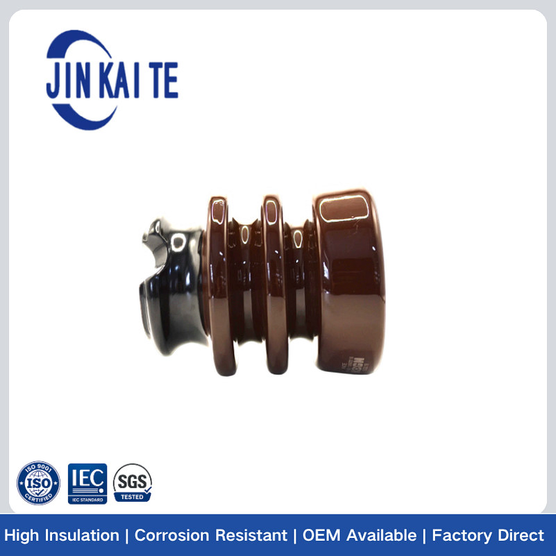 Aislador Cerámico ANSI 53-1 Tipo Carrete Porcelana Esmalte Marrón para 0.4kv-1kv Línea