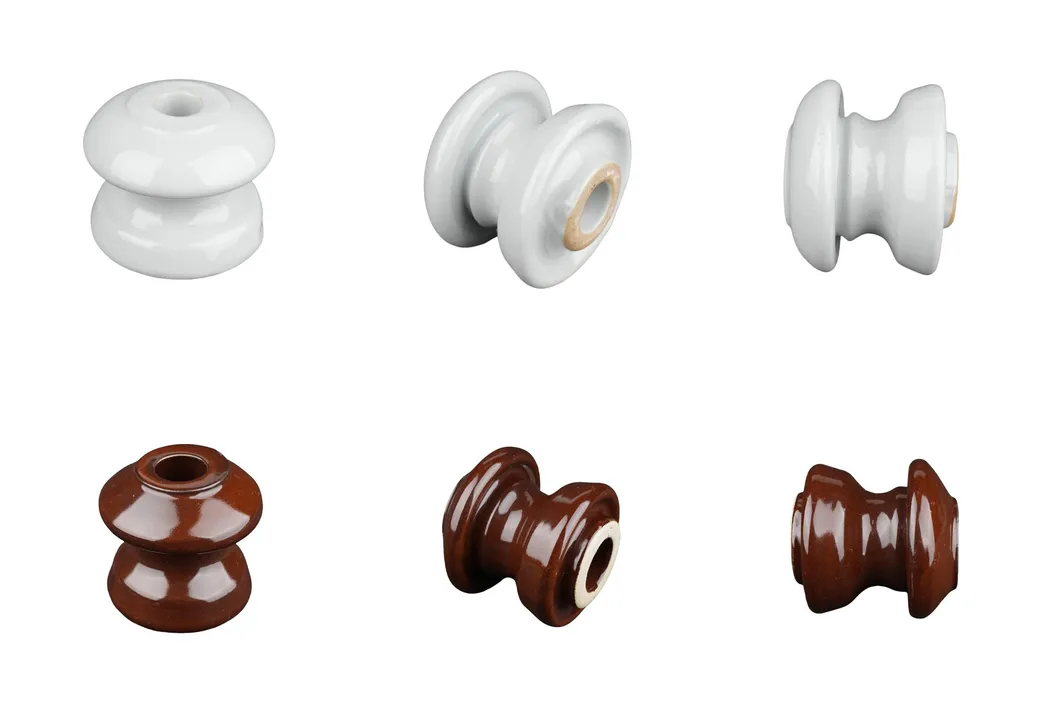Detalles de aisladores de porcelana