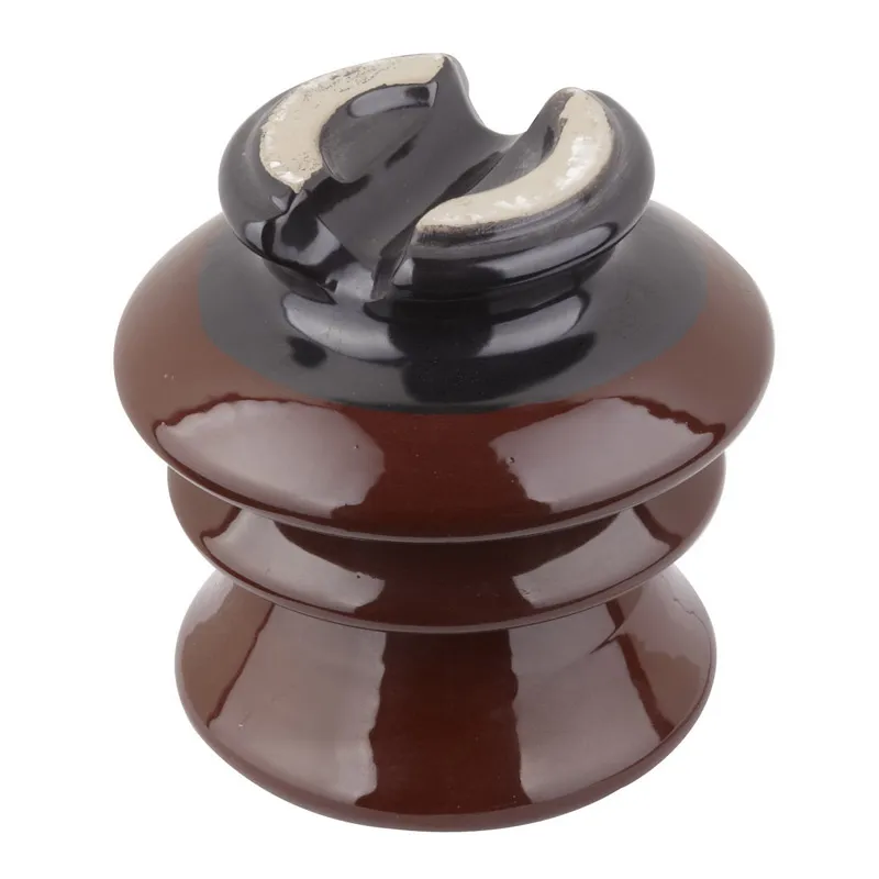 Aisladores de porcelana de alta tensión con esmalte marrón