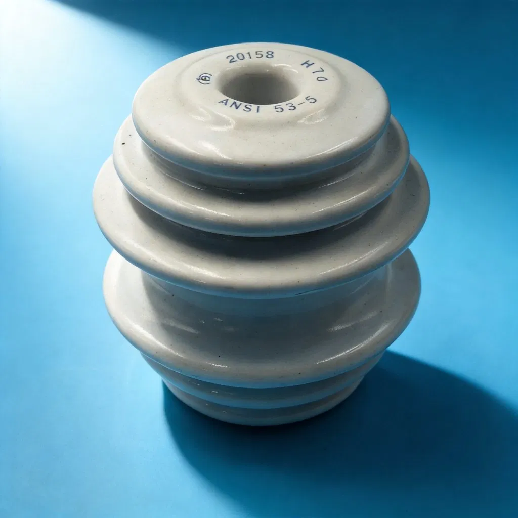 Aislador de porcelana tipo carrete ANSI 53-5 de alta calidad para líneas de transmisión