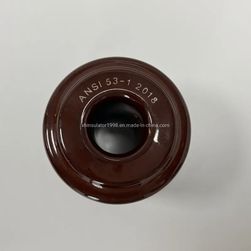Aislador de carrete de porcelana eléctrica de baja tensión ANSI 53-1