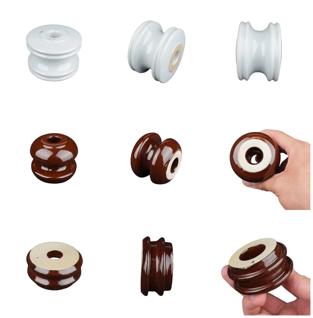 Aislante de bobina de porcelana modelo B