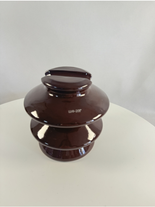Aislante de porcelana cerámica color marrón 20kv Vhd-20 para línea de postes