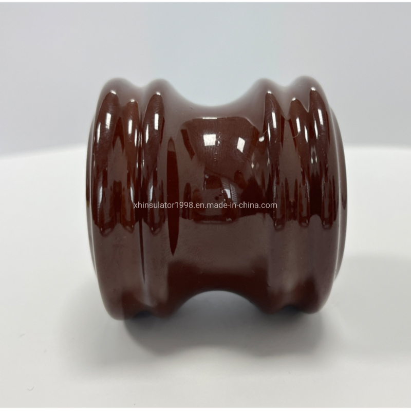 Aislador de carrete de porcelana eléctrica de baja tensión ANSI 53-1