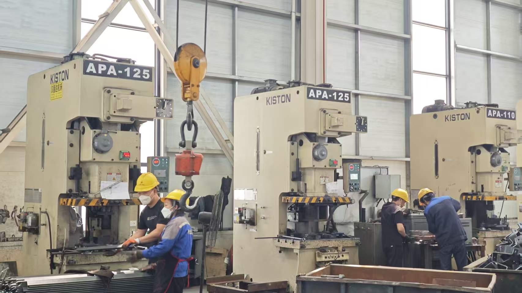 CNC punching process for electrical hardware components at EGA Electric