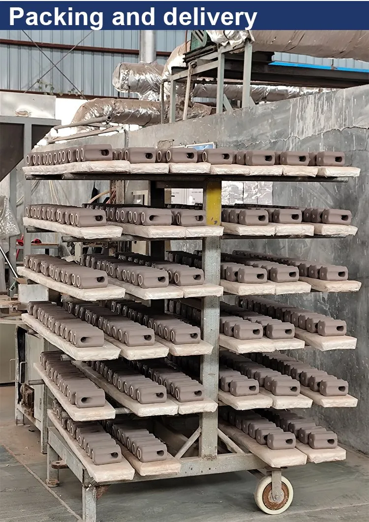 Aislador de porcelana de bajo voltaje con gancho de hierro premium ED-2b para uso eléctrico