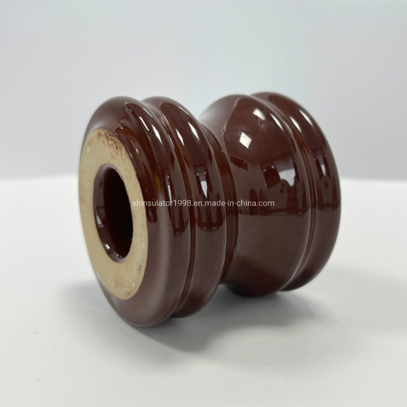 Aislador de carrete de porcelana eléctrica de baja tensión ANSI 53-1