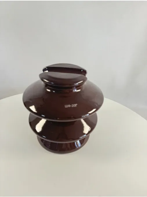Aislante de porcelana cerámica color marrón 20kv Vhd-20 para línea de postes