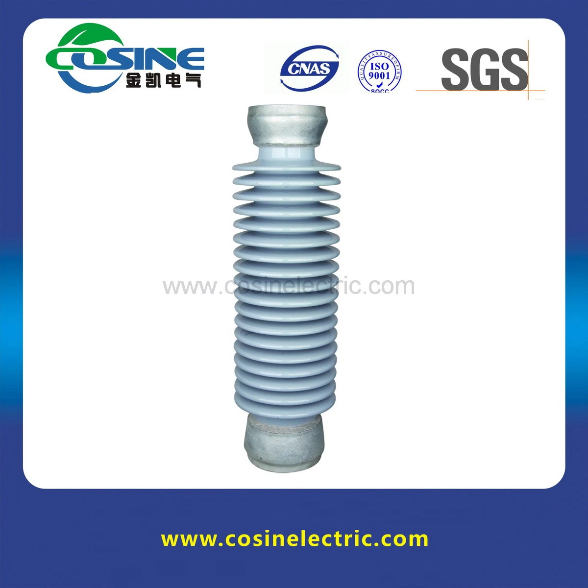 Poste de núcleo sólido de cerámica porcelánica para subestación