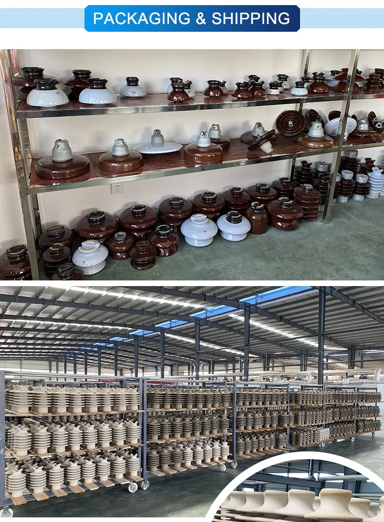 Insulador de tensión de porcelana eléctrica de la serie ANSI 54-3
