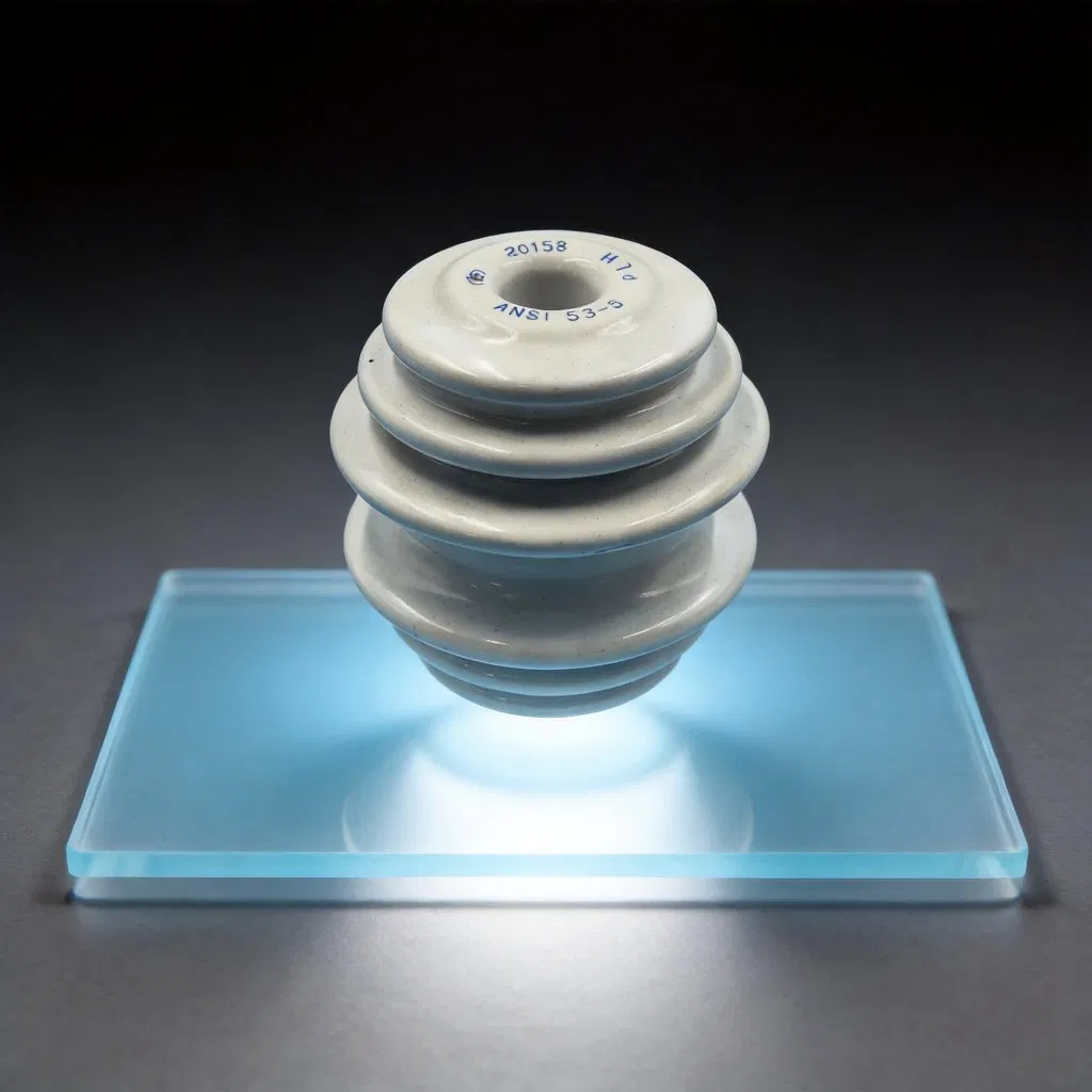 Aislador de porcelana tipo carrete ANSI 53-5 de alta calidad para líneas de transmisión