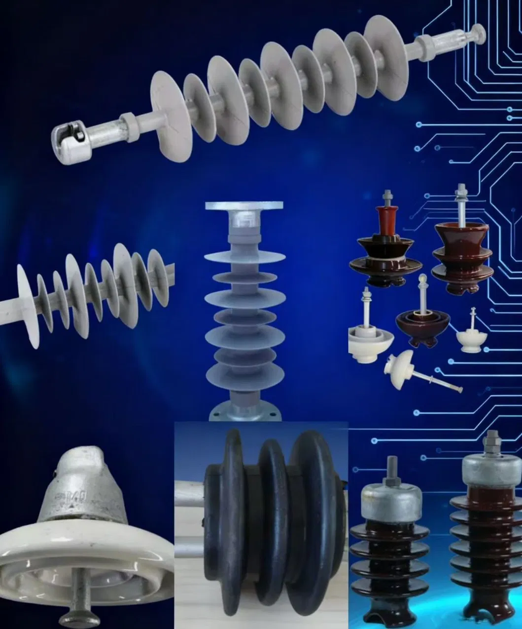 Aisladores de porcelana eléctrica de baja tensión para líneas de transporte aéreo de energía