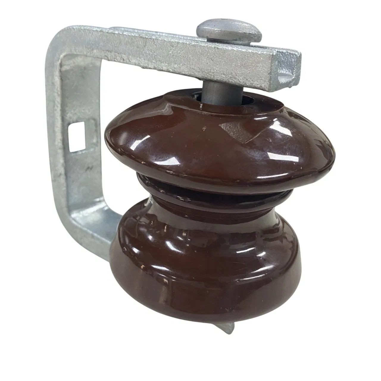 Soporte de hierro con aislador de porcelana, gancho de aislador, hardware de línea de postes