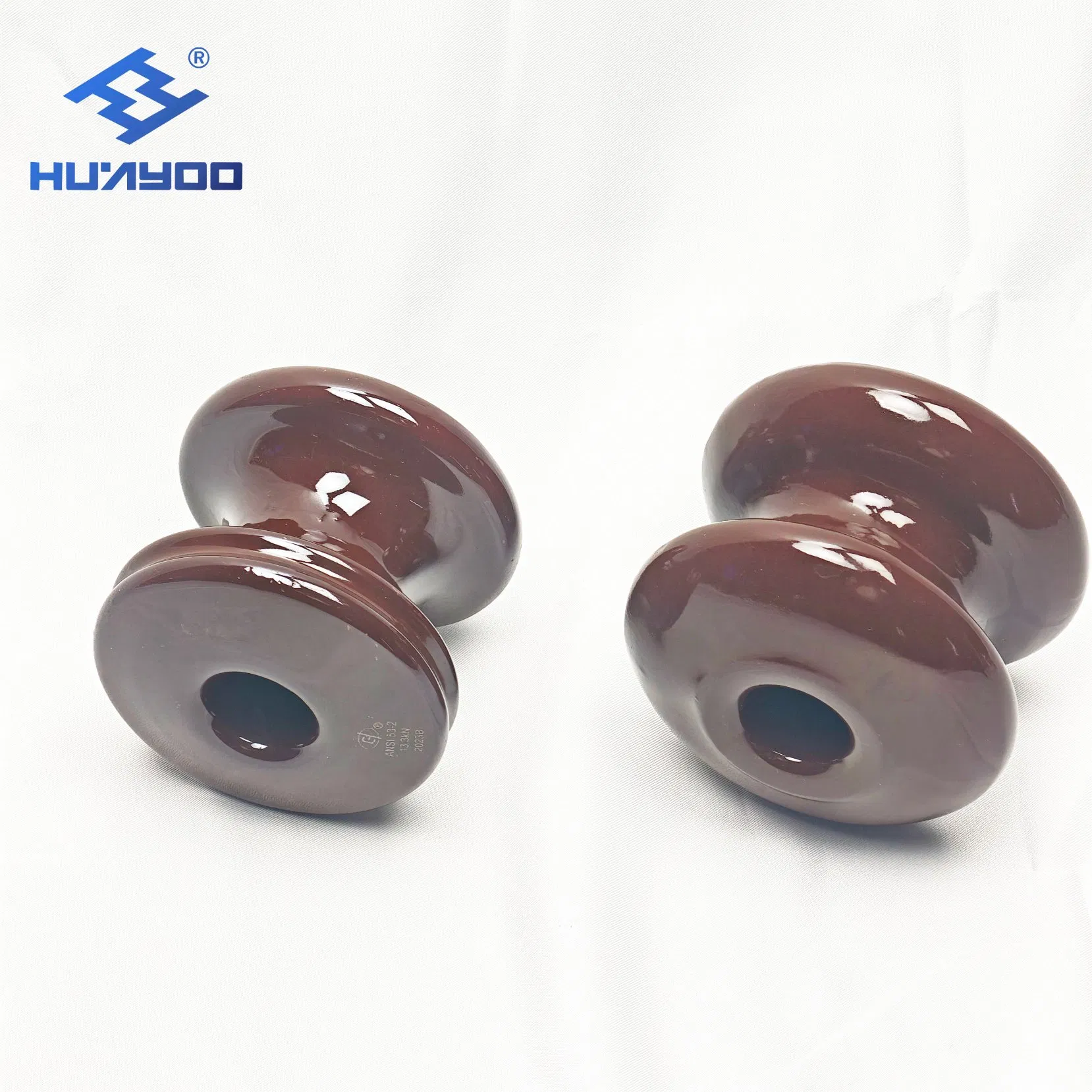 Fabricante chino Huayoo ED Tipo Aislador de porcelana de baja tensión para línea de transmisión tipo gancho/ bobina