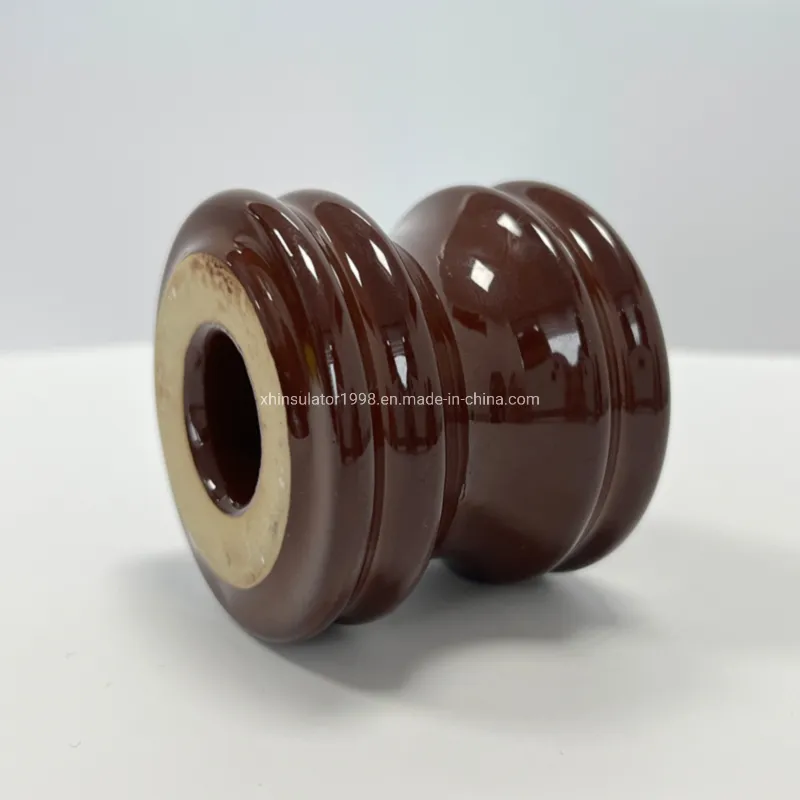 Aislador de carrete de porcelana eléctrica de baja tensión ANSI 53-1