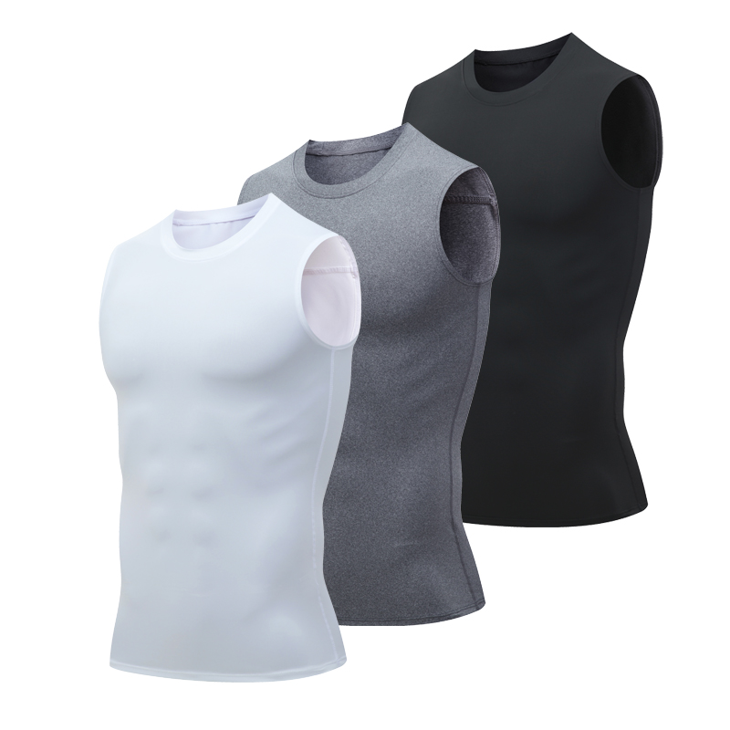 Wholesale Custom Logo Men's Tank Top Fitness Summer Clothing Muscle Gym Compression Tights Sleeveless T Shirts