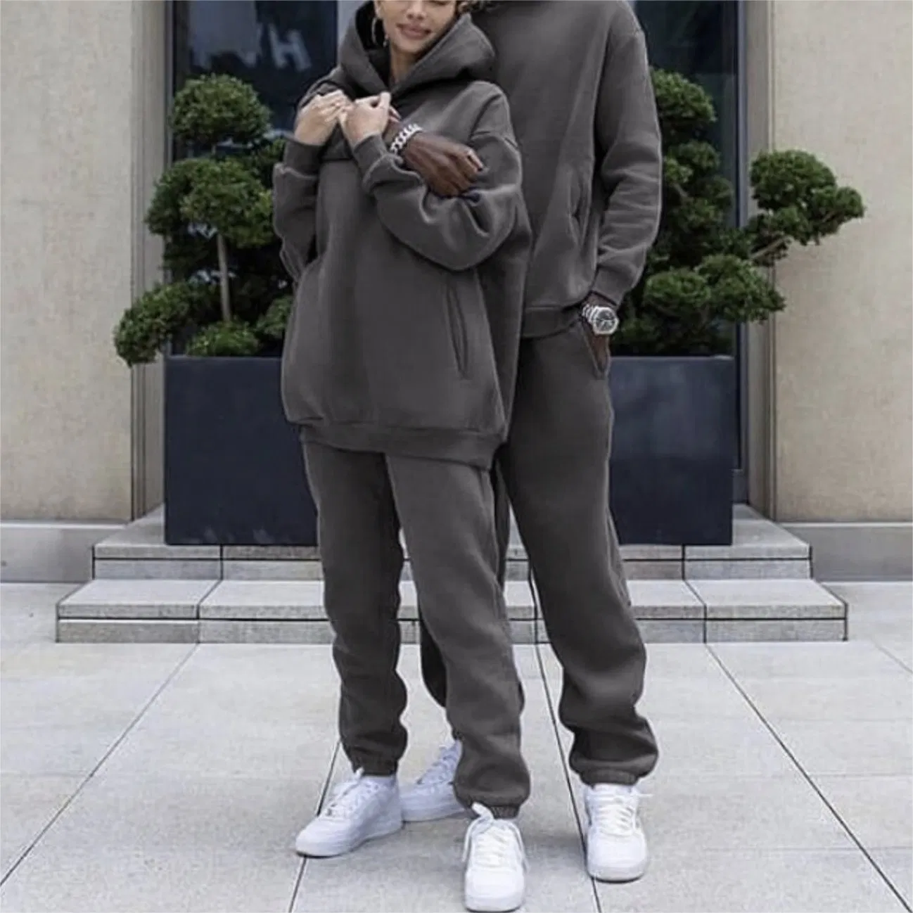 Custom Logo High Quality Clothes Heavyweight Pullover Hoodies and Jogger Set Sweatpants and Hoodies Set 100% Cotton Tracksuit Gym Jogger