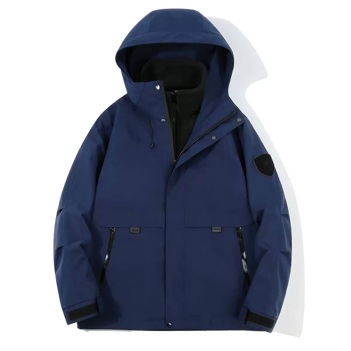 Rain Jacket For Hiking Camping Waterproof Windproof Thickened Windbreaker Custom Unisex Soft Shell Jacket