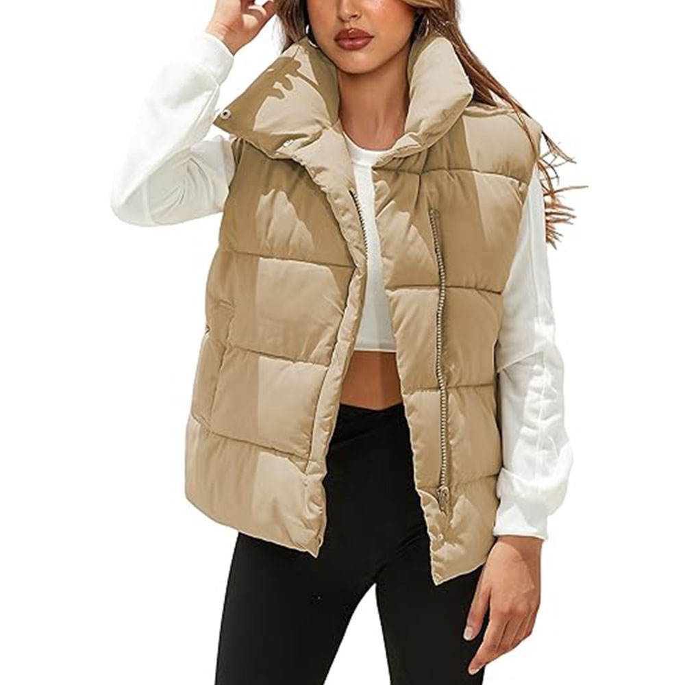 Custom Logo Make Your Own Design 100%Polyester Waterproof Zipper Women Puffer Vest Jacket Plus Size Men's Vests And Waistcoat