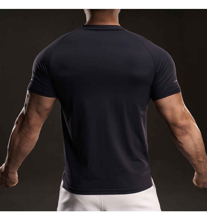 High Quality Activewear Gym Tshirt Men Breathable Slim Fit Sports Workout Fitness T-shirts Custom Logo Blank Casual Tee Shirts