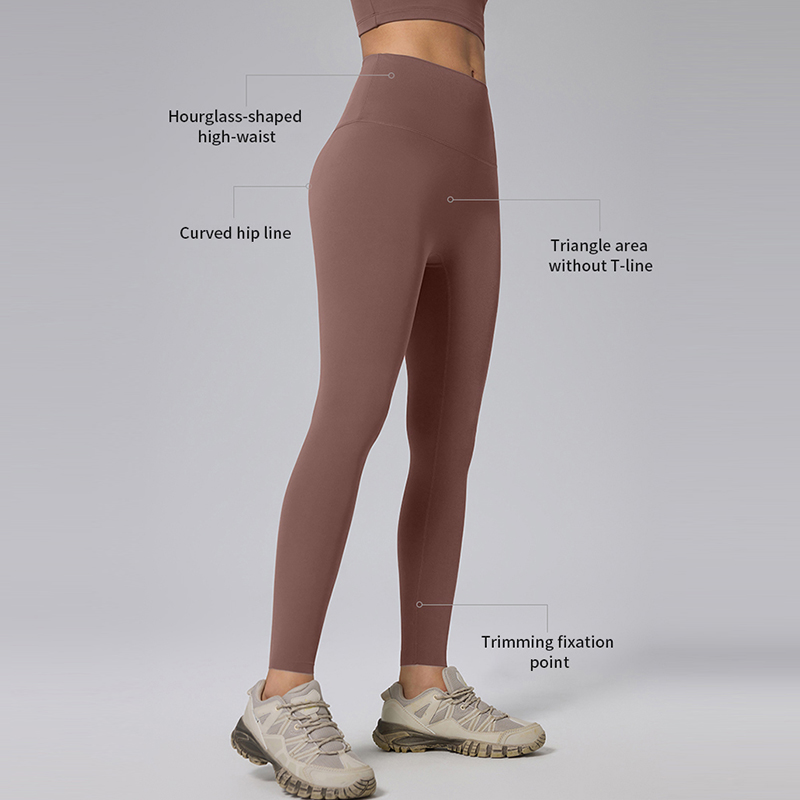 OEM/ODM Wholesale Women's Sustainable Gym Leggings No Front Seam High Waist Yoga Pants Fitness Tummy Control Yoga Leggings